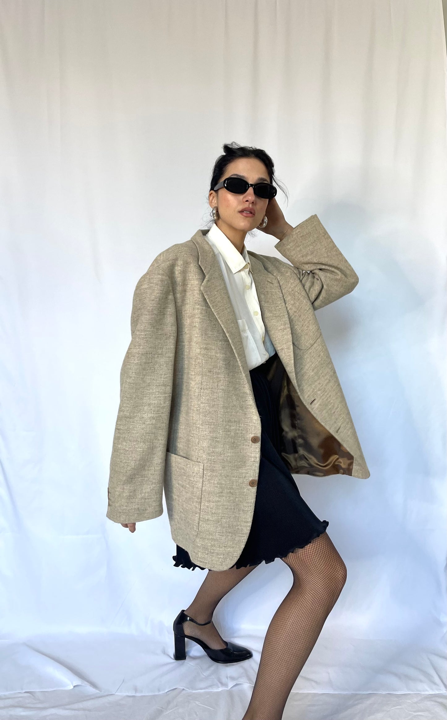 Melange beige blazer