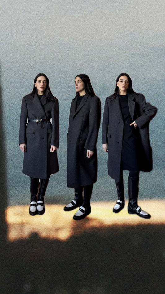 Classy grey wool coat