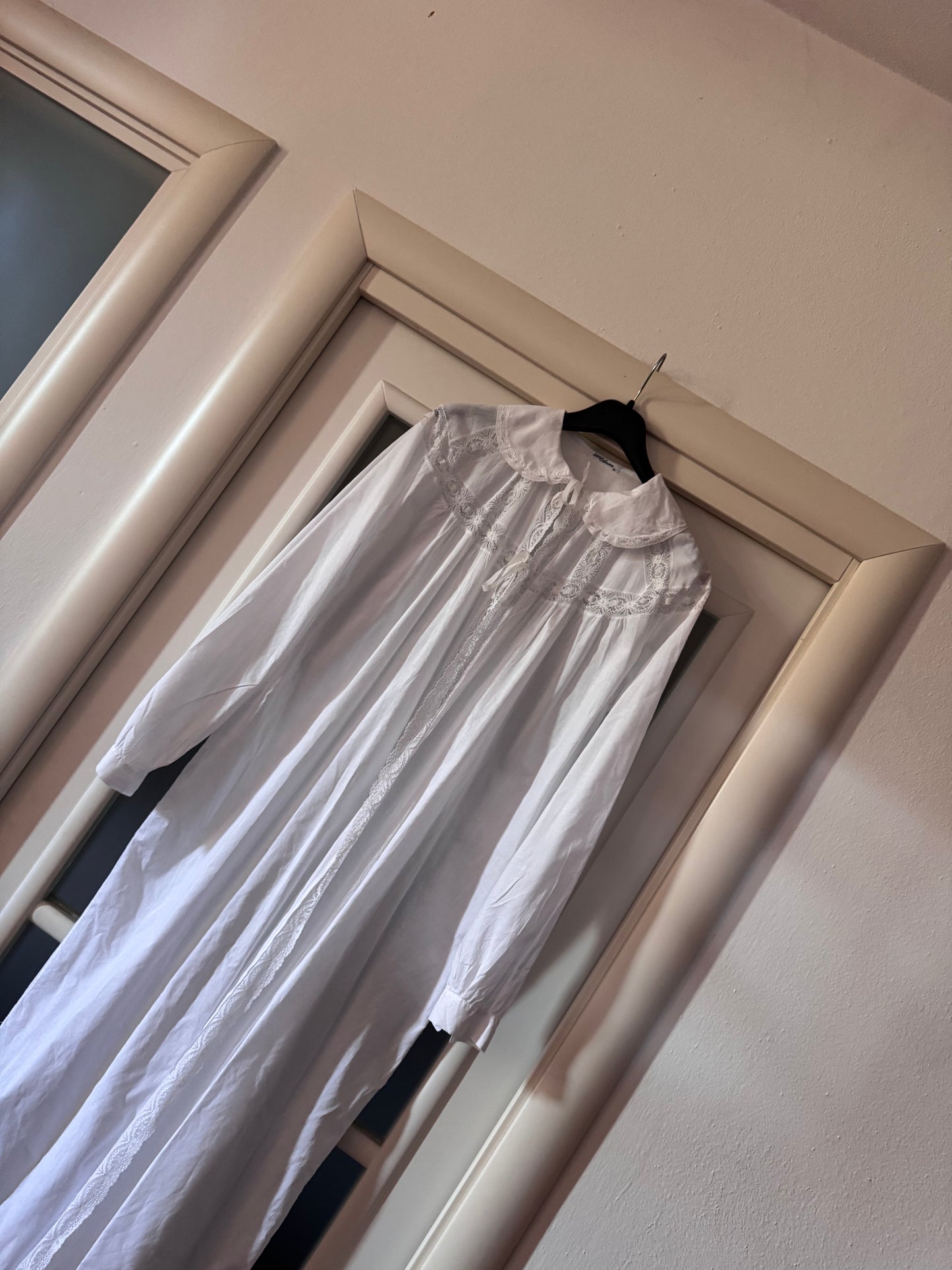 Long cotton embroidered nightie