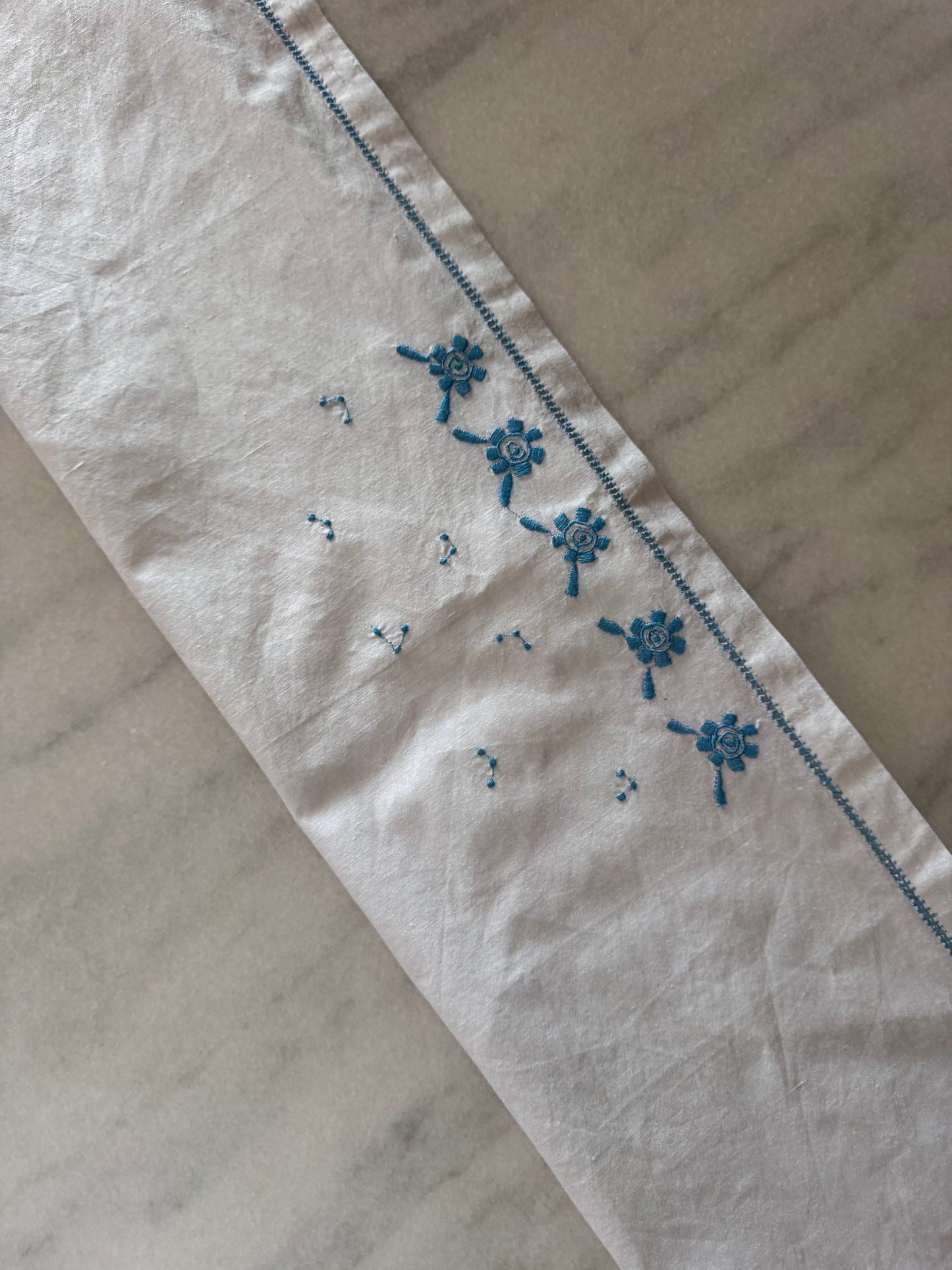 Cotton embroidered scarf