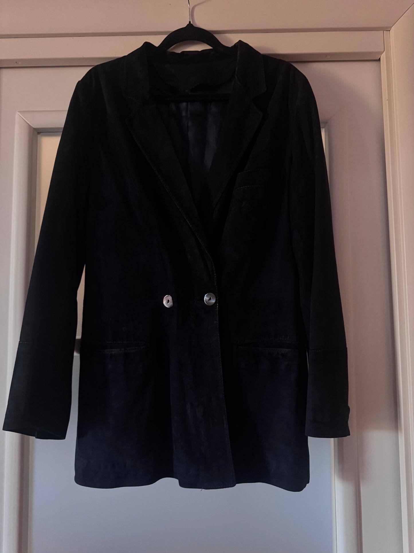 Deep blue suede blazer