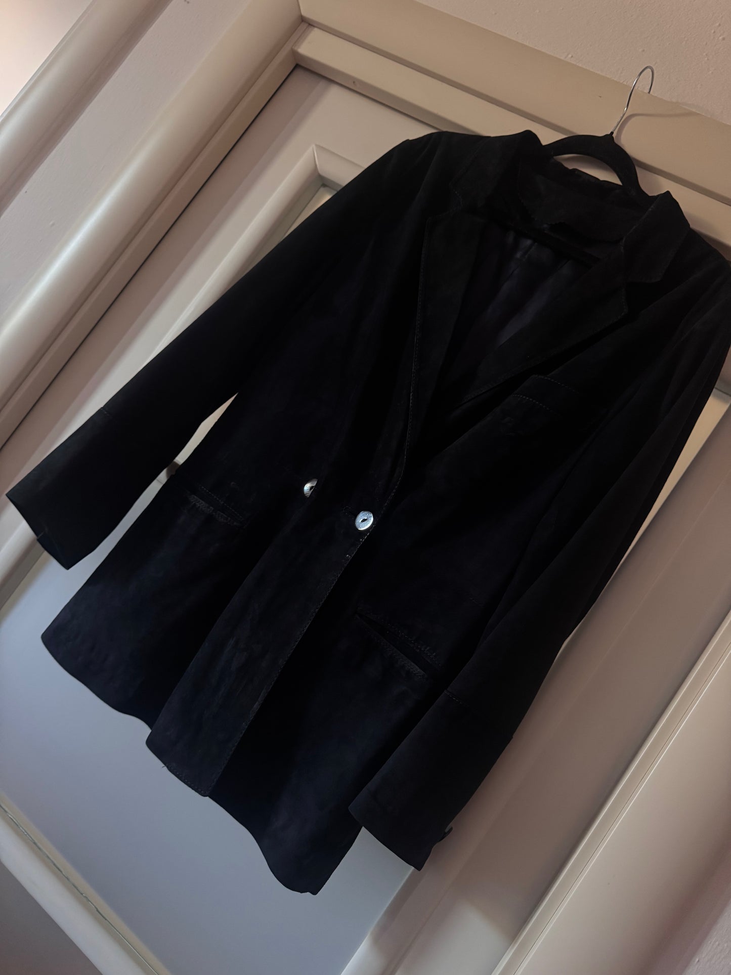 Deep blue suede blazer