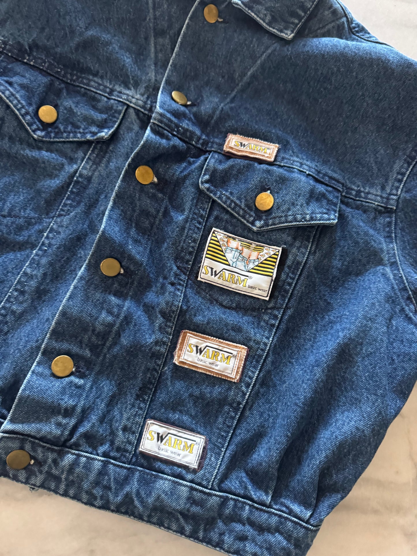 Denim cropped jacket