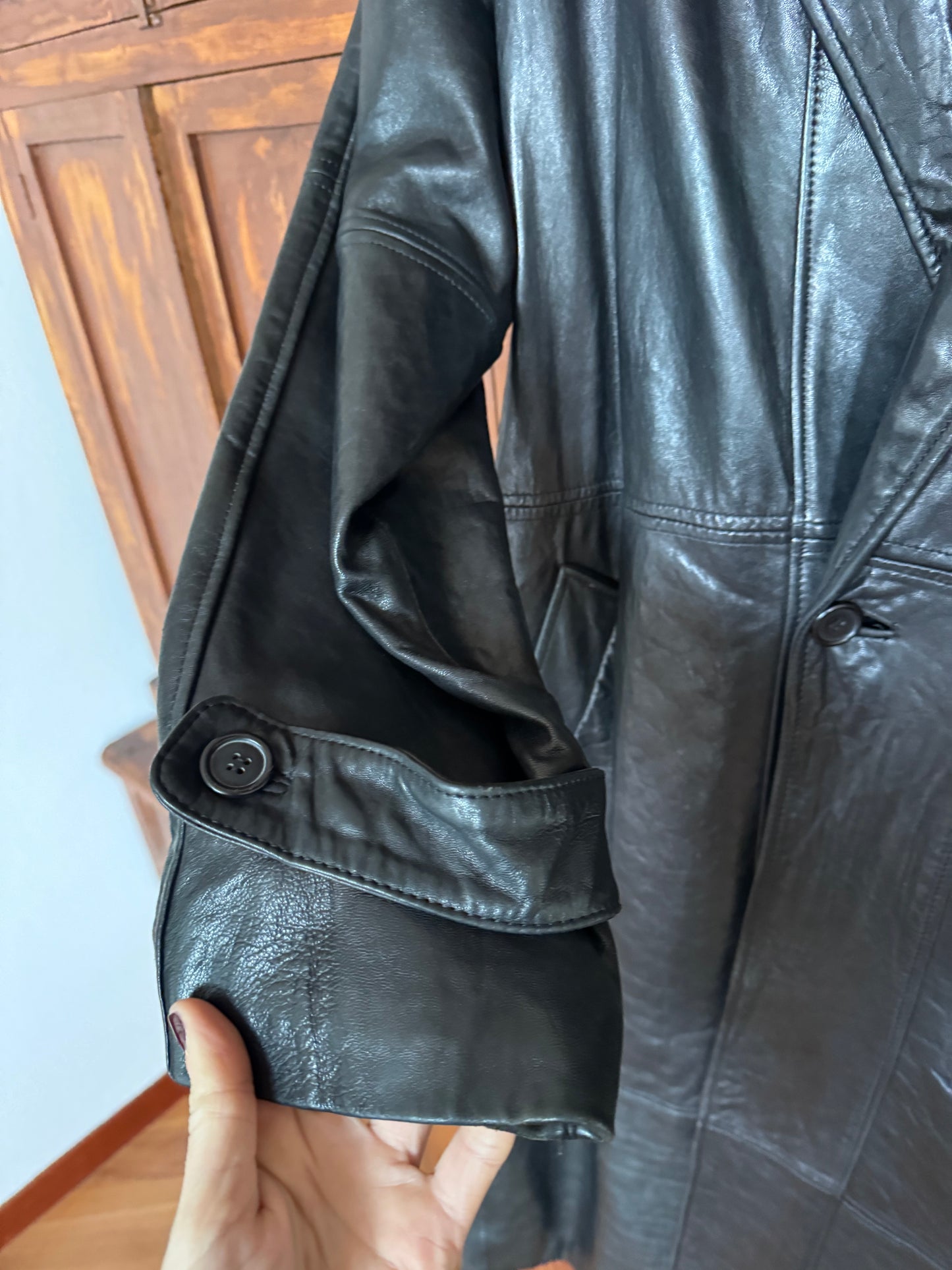 Overissimo leather coat