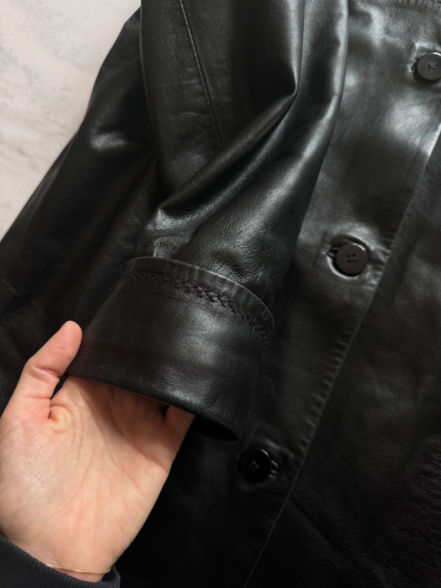 Black leather jacket