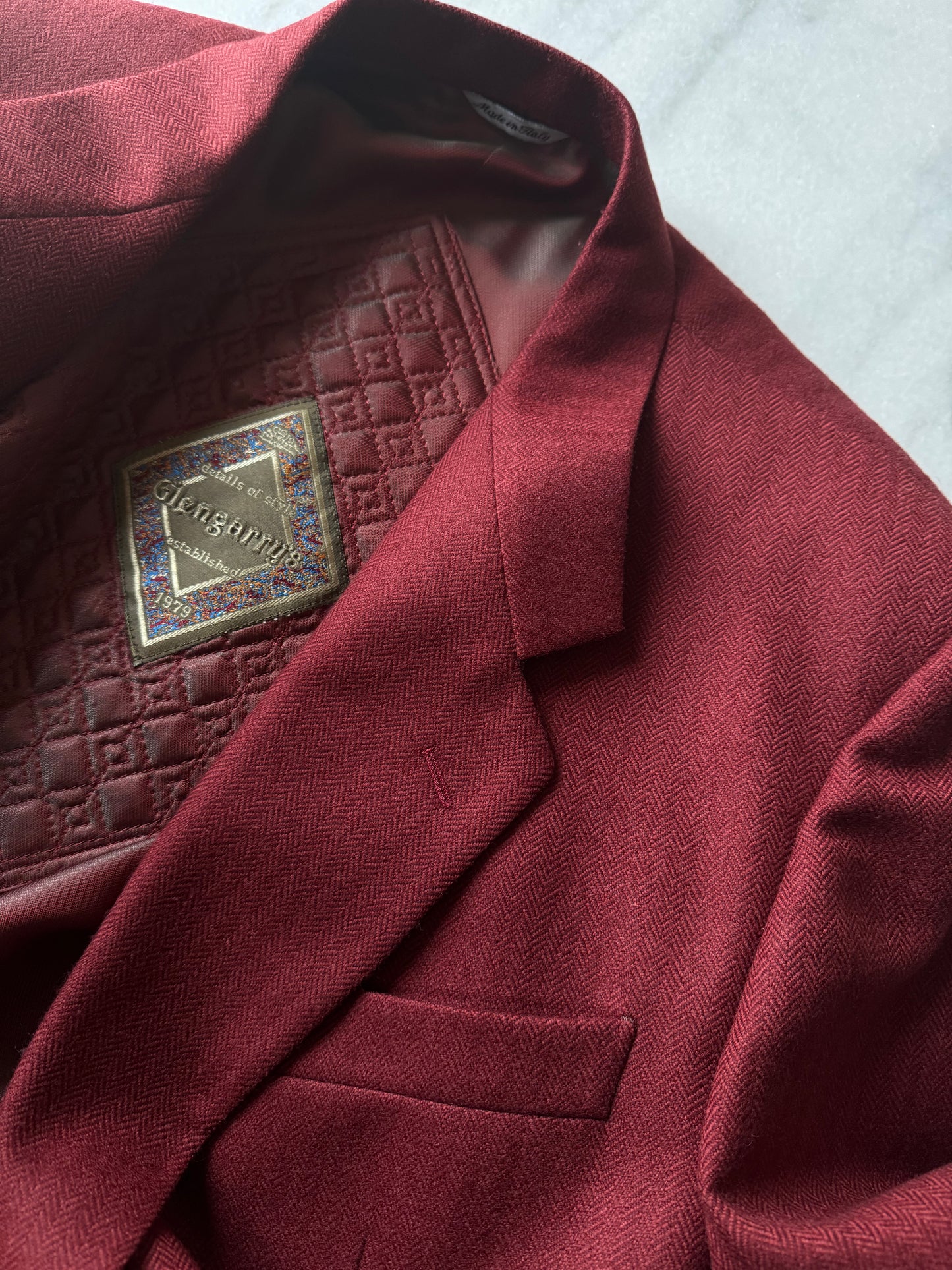 Spigato burgundy blazer