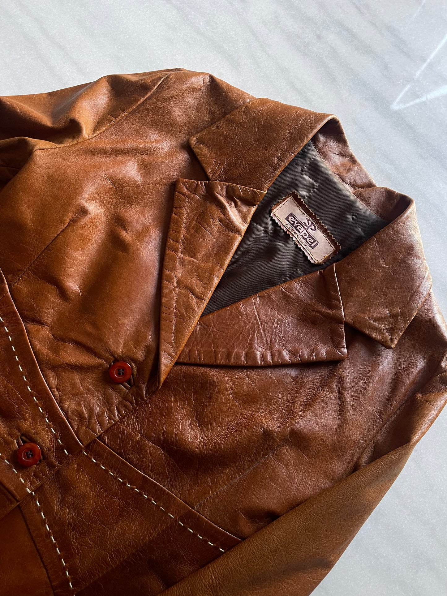 Caramel leather jacket