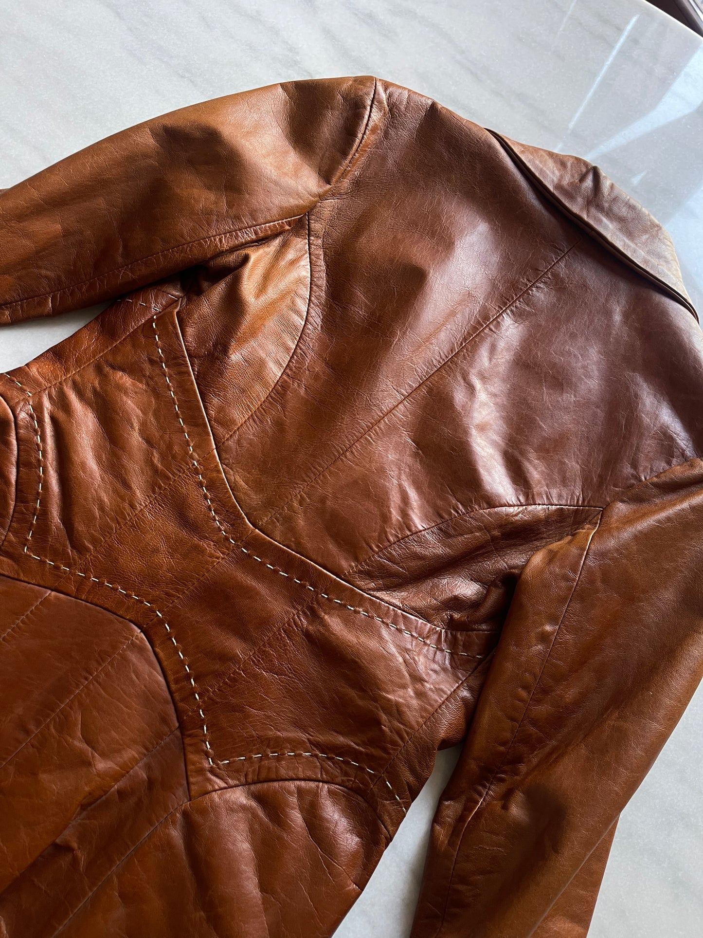 Caramel leather jacket