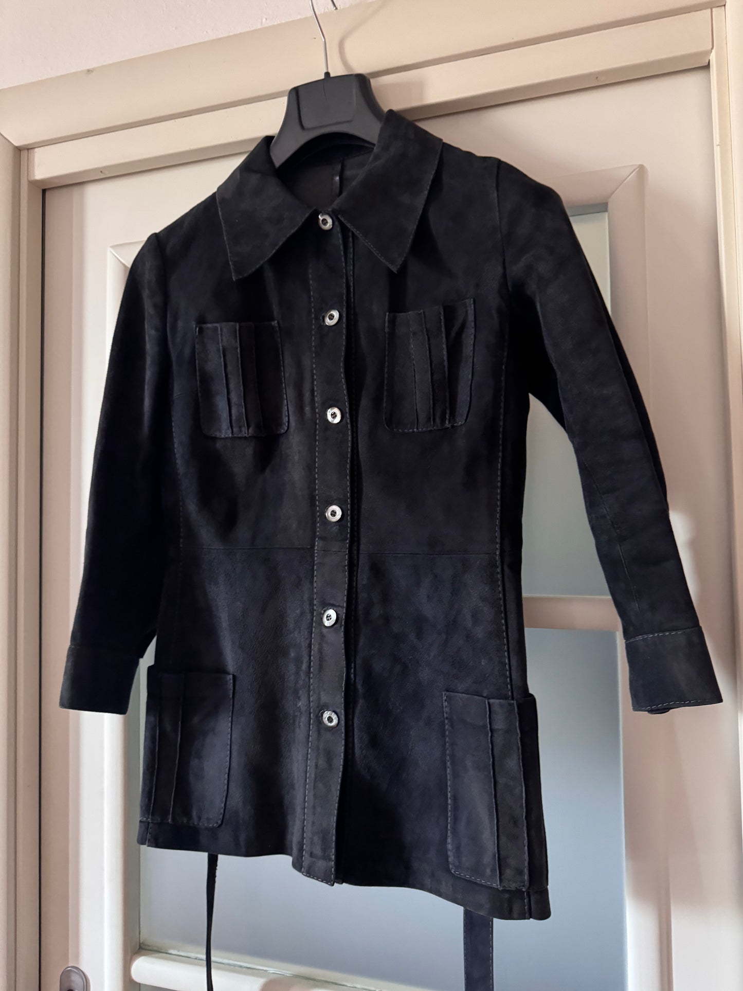 Blue suede shirt/jacket