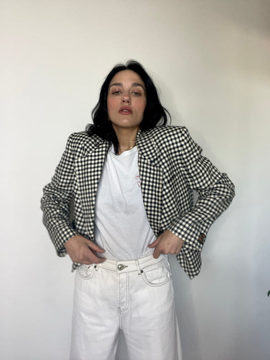 Pied de poule spring jacket