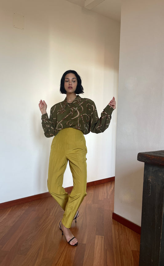 Printed silk shirt