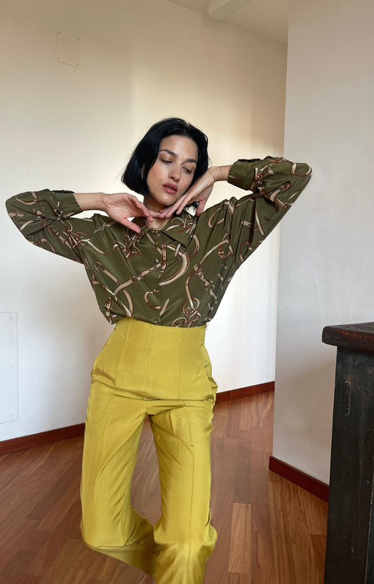 Printed silk shirt