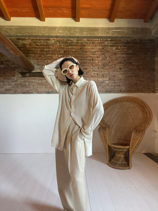 Silk cream shirt