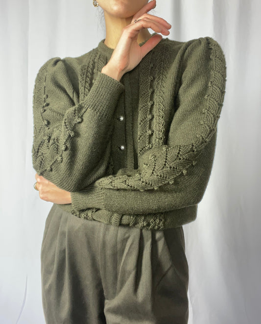 Verde bosco romantic cardigan