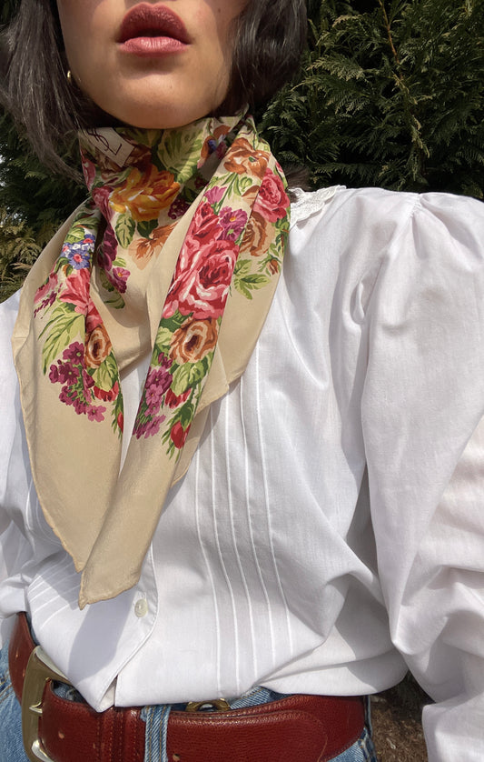 YSL floral foulard