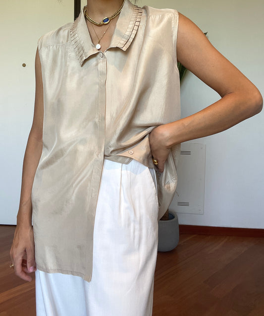 The Ivory silk shirt