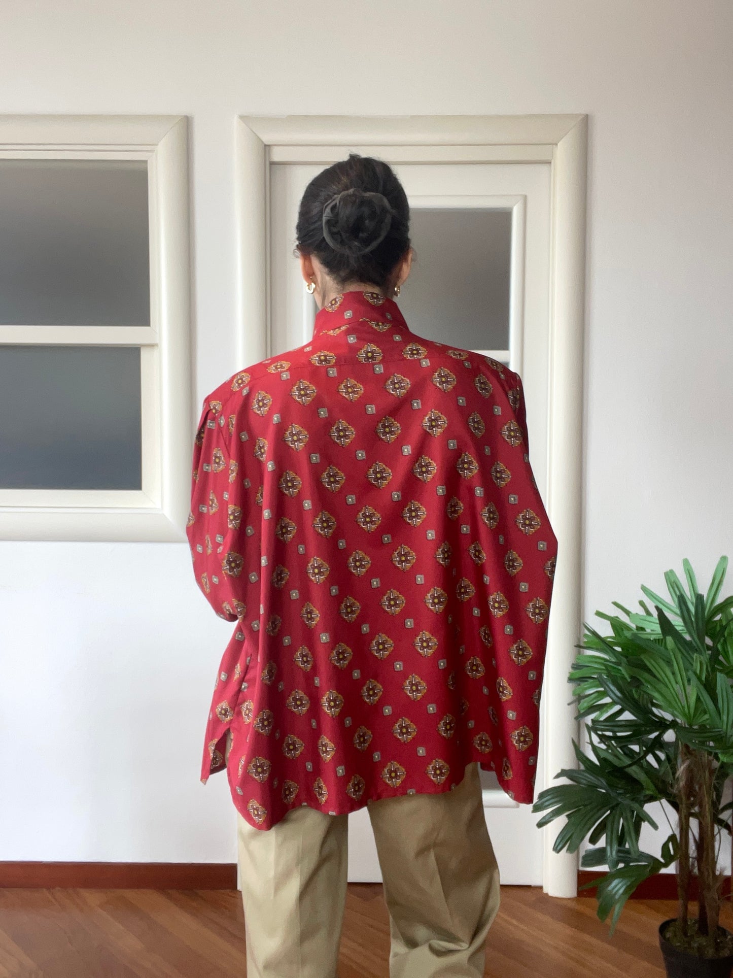 Printed romantic blouse