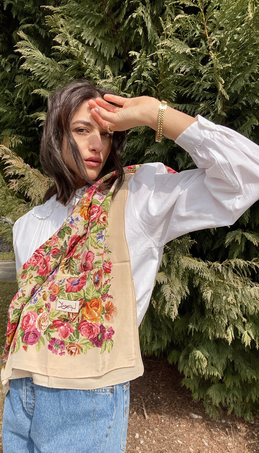 YSL floral foulard
