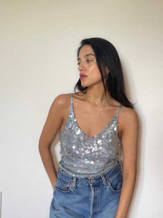 summer night silk top