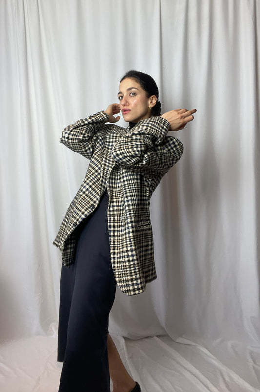 Check Blazer black & Blue