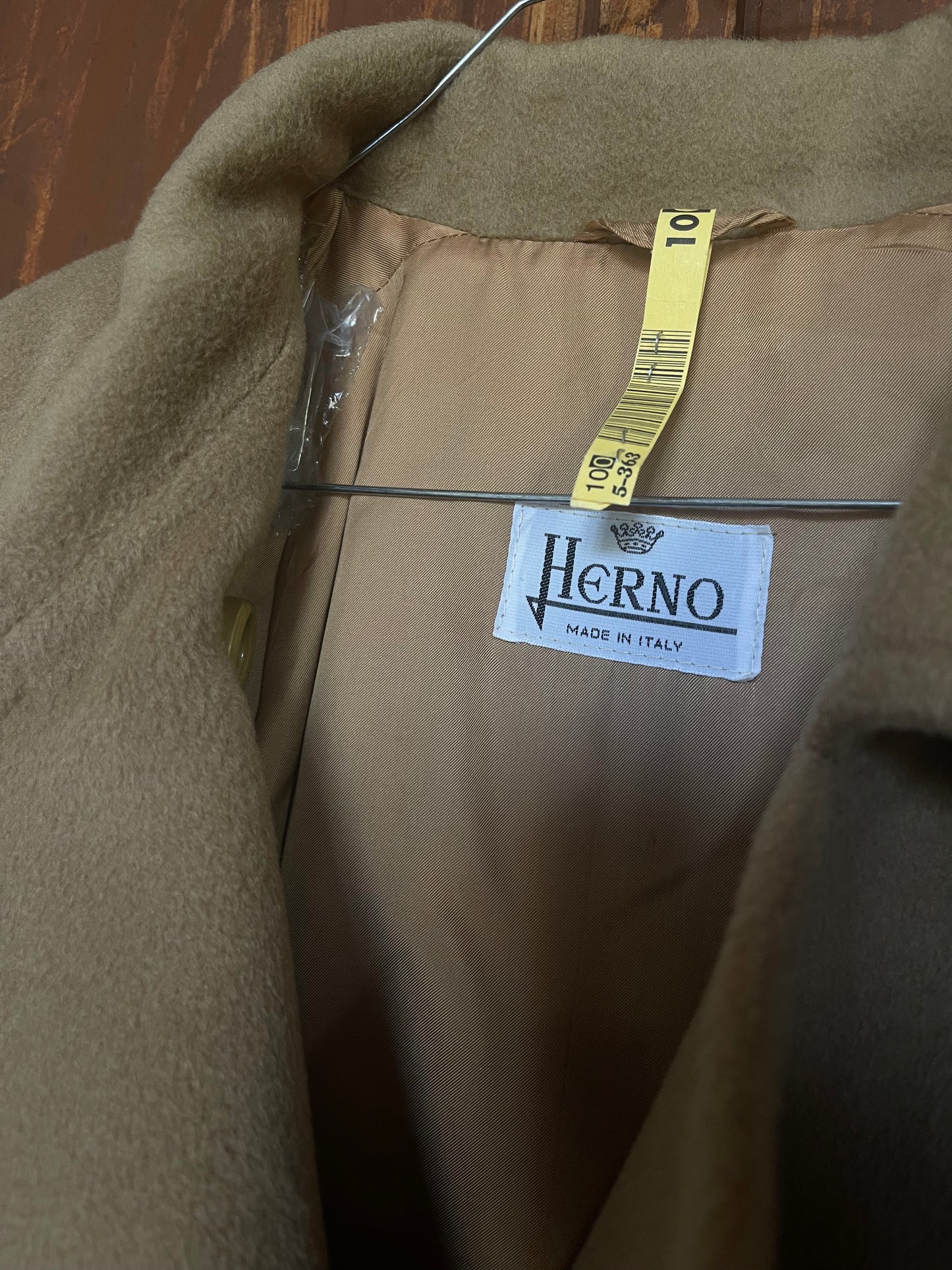The camel coat by Herno