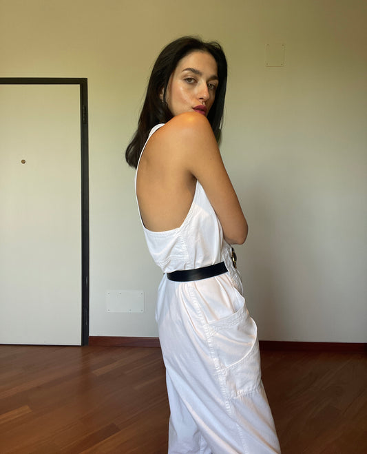 Rifle white cotton jumpsuit