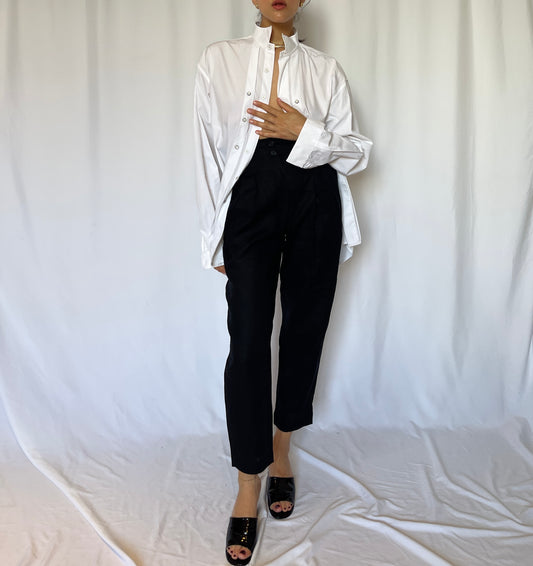 Indispensabili black linen pants