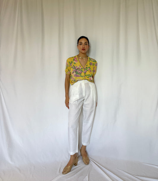 Indispensabili white linen pants