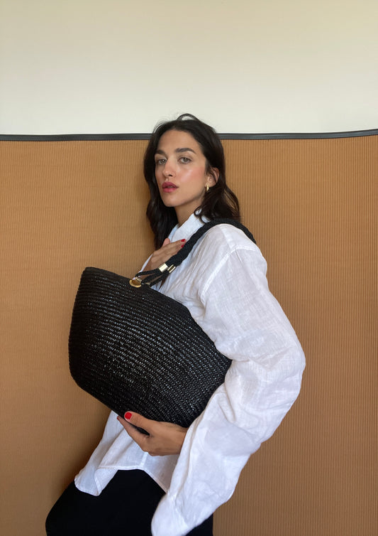Black rafia bag