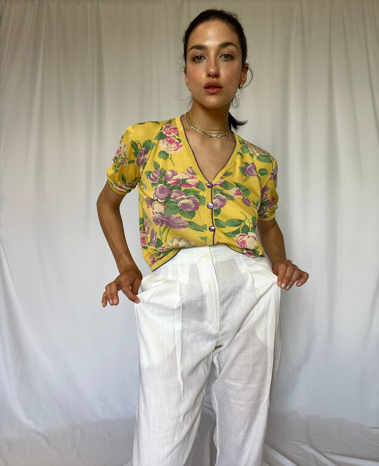 Indispensabili white linen pants