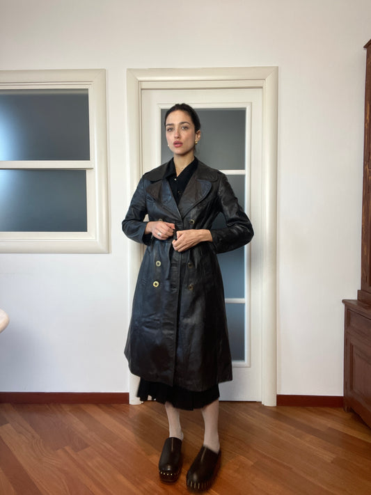 Leather trenchcoat