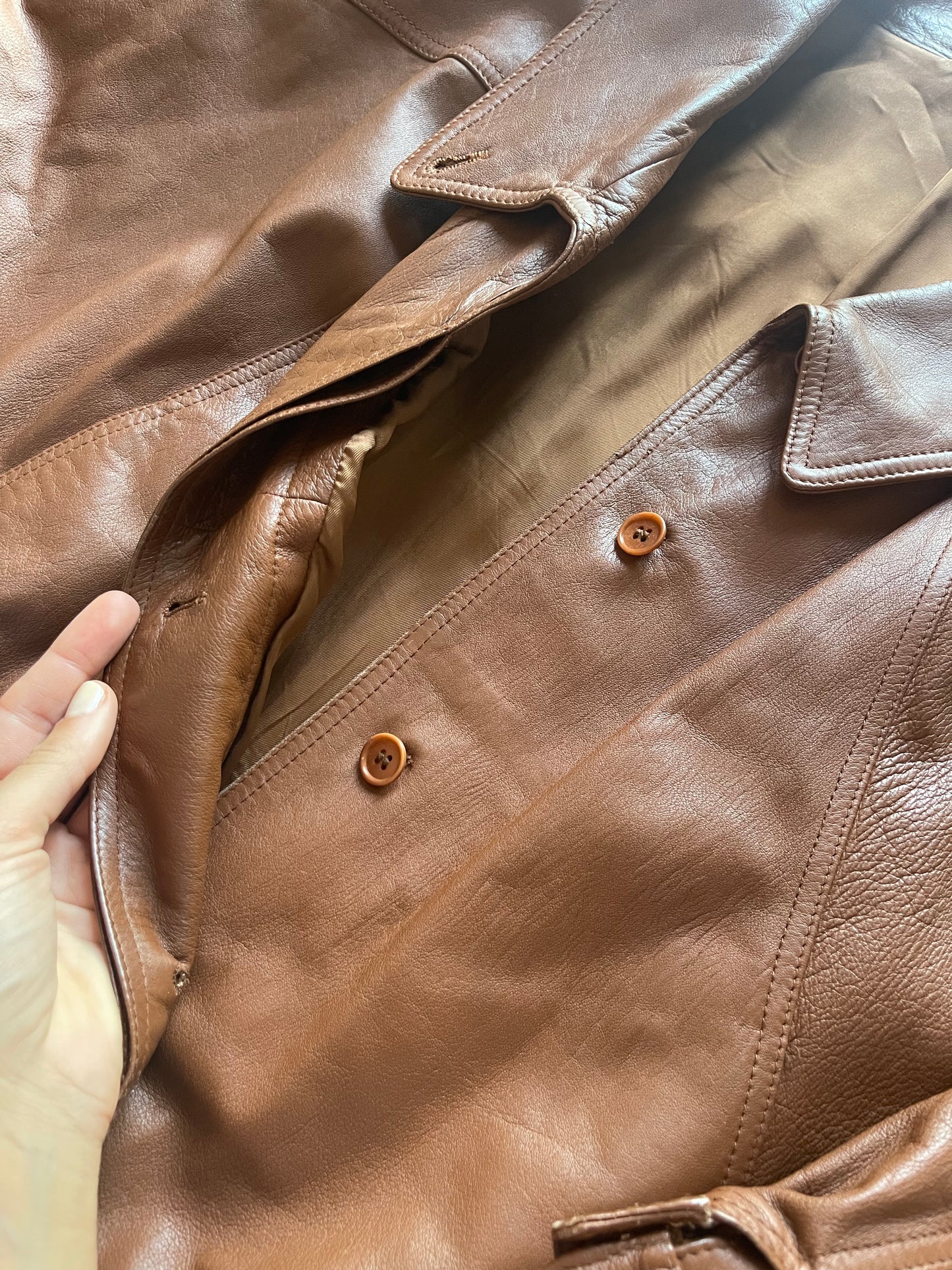 Caramello leather jacket