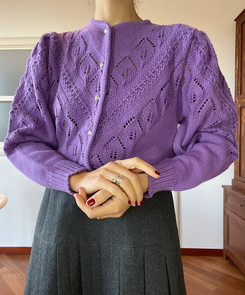 The lilac cardigan