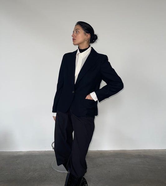 Black wool blazer