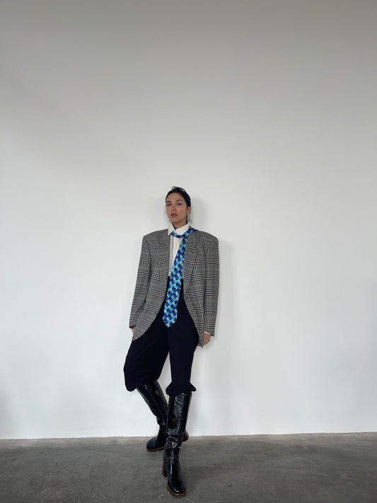 Cashmere & Wool check Blazer