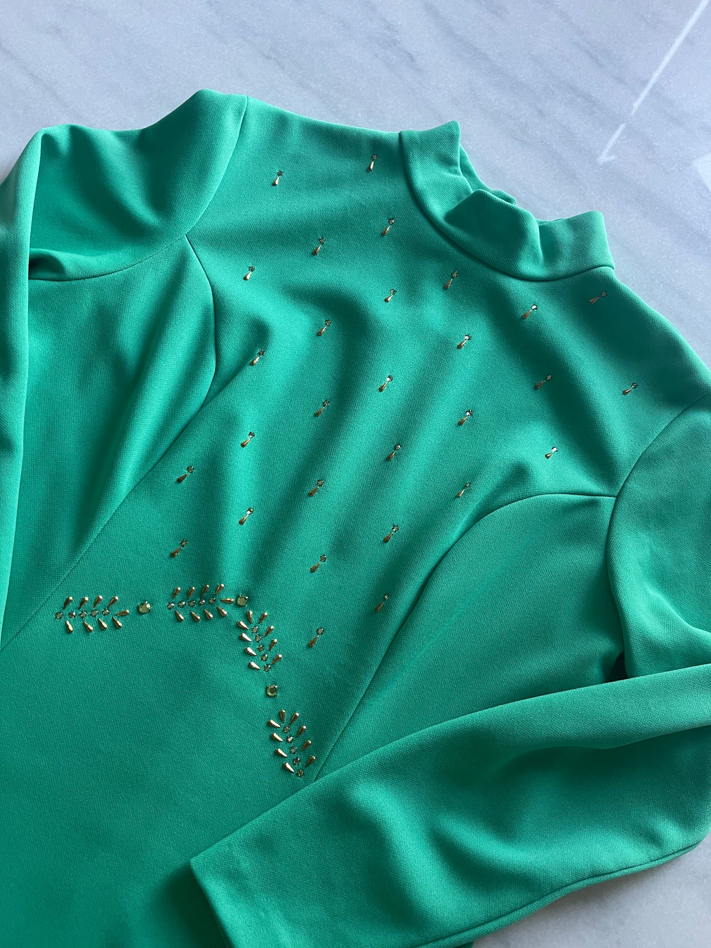 Emerald 70s fab dress
