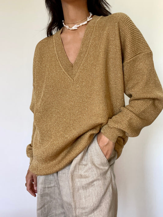 Gold summer night pullover