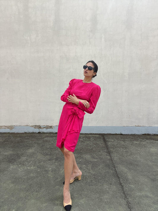 Jacquard perfect silk dress