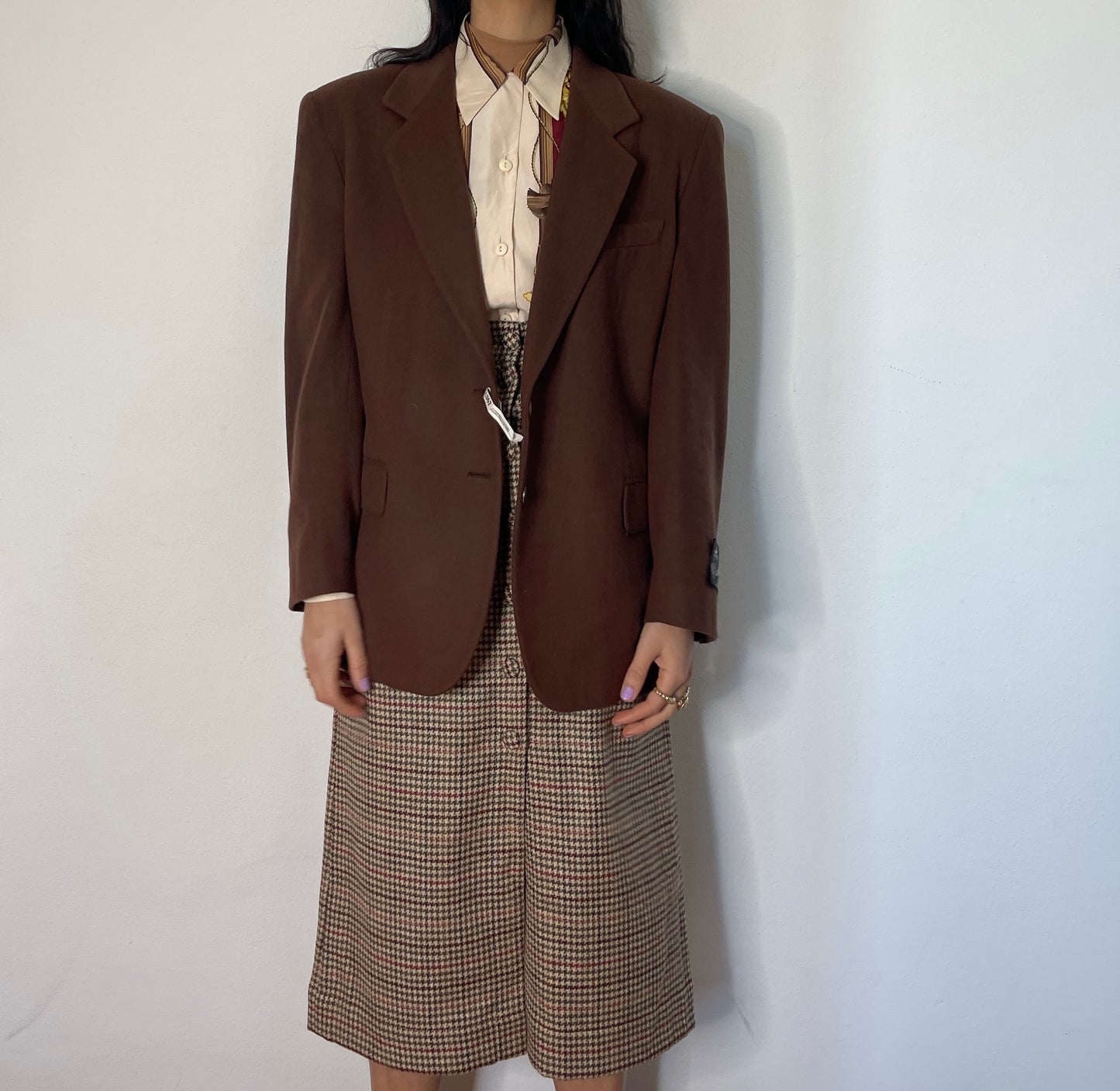 Brown wool & cashmere blazer