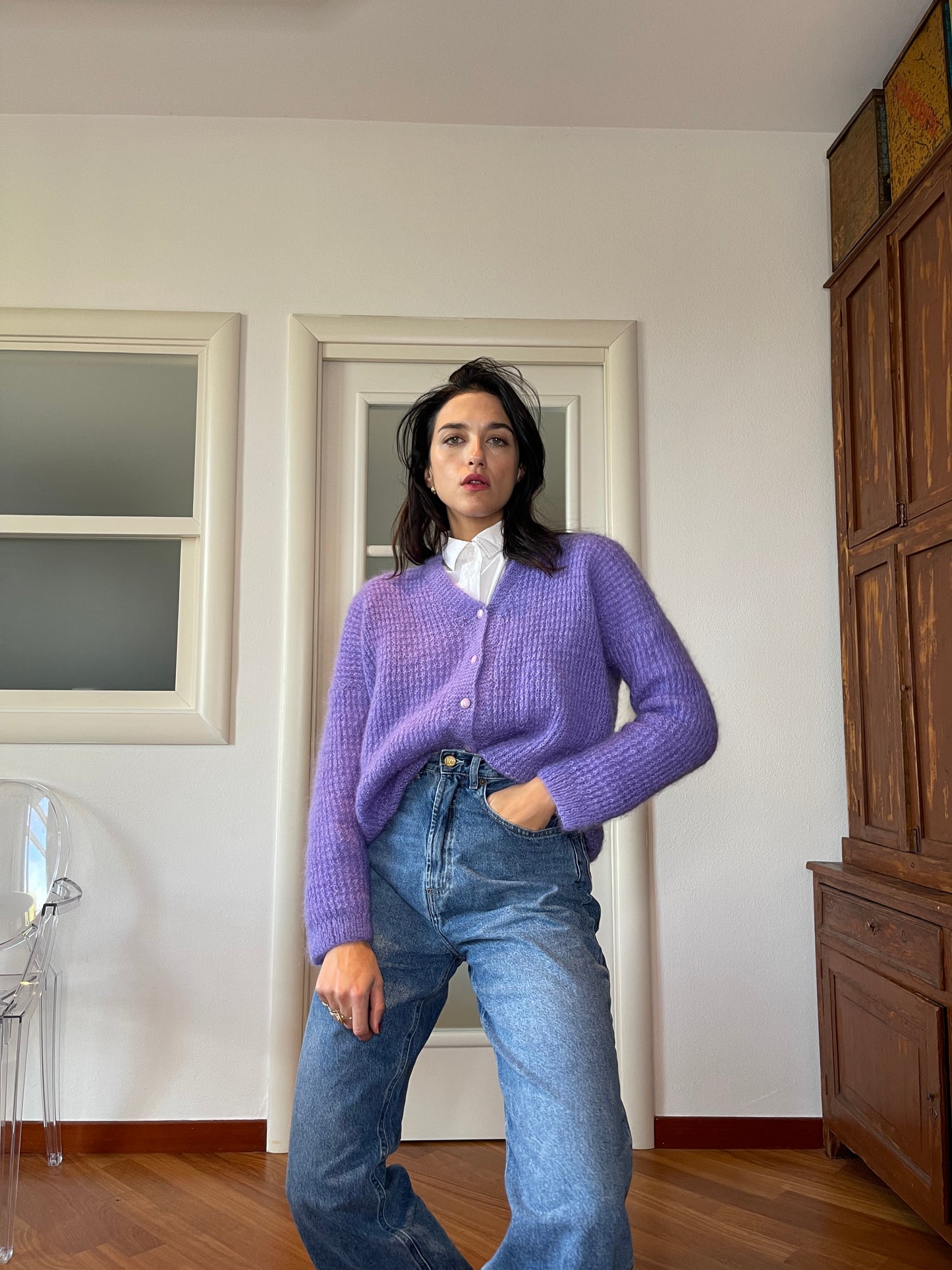 Cotton Candy mohair cardigan