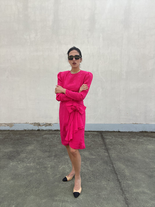 Jacquard perfect silk dress