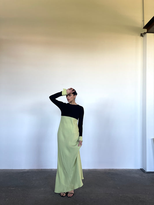 Black & lime unforgettable dress