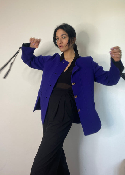 Purple wool blazer