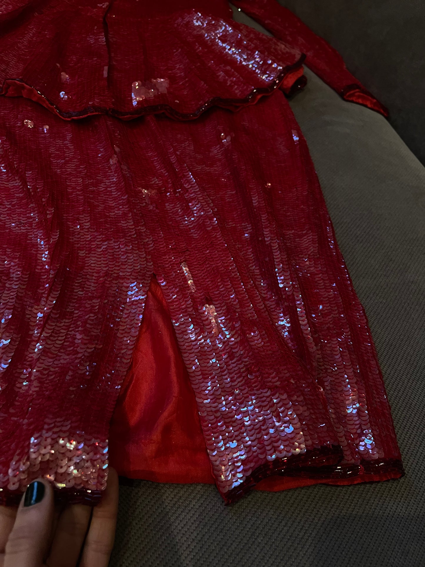 Red sequins Xmas dress