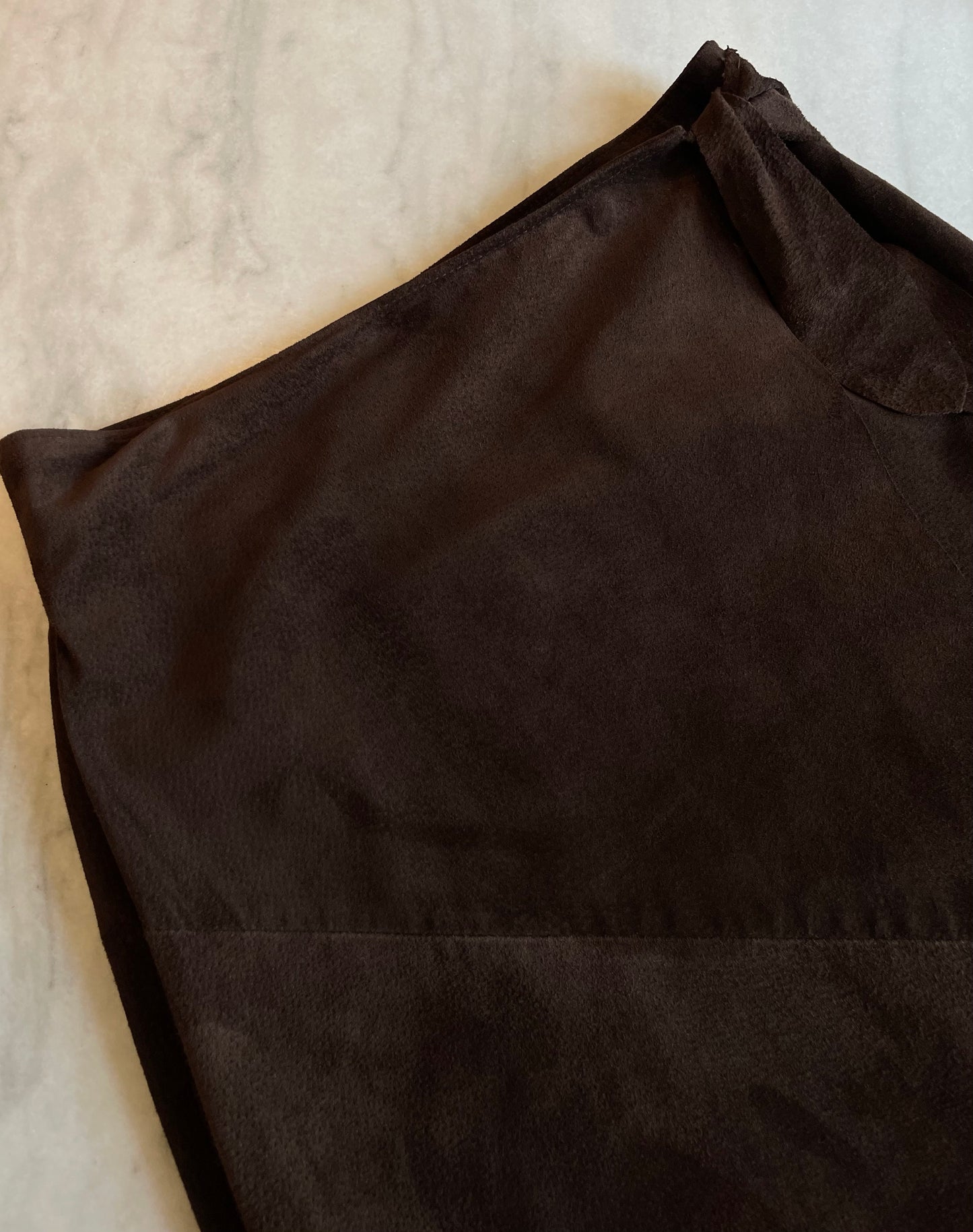 Fondente leather skirt