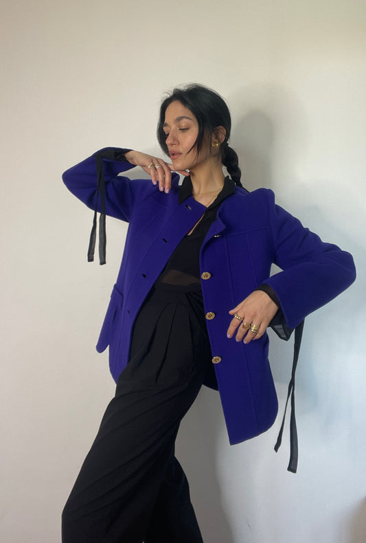 Purple wool blazer