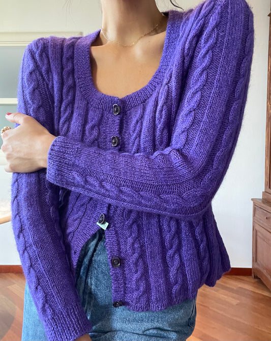Le trecce-violet cardigan